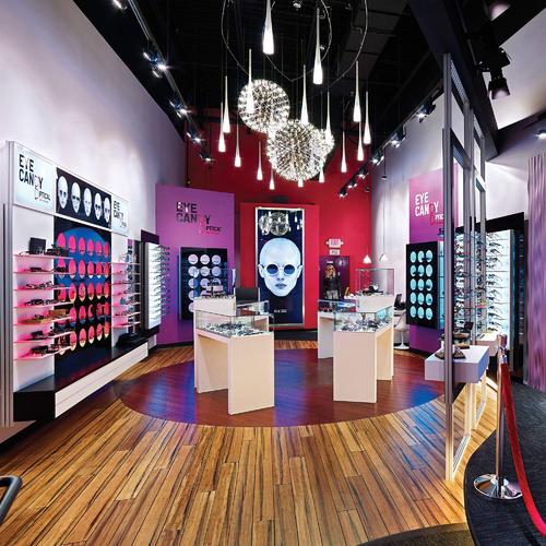 Cutting edge dispensary design for a chain of US optical stores.