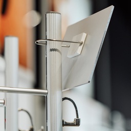 Logo holder for rod, acrylic with print, 120x50 mm