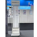 FS display, FW2 base, rotating plate, 4 rods (72), side mirror, logo, 560x2000x470 mm