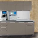 LAB cabinet without bottom, board on wheels, 2 doors, 1000x850x680 mm