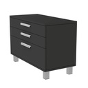 FS cabinet, 3 drawers with handles, soft-close