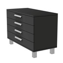 FS cabinet, 4 drawers with handles, soft-close