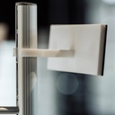 Logo holder for rod, acrylic, magnetic 120x50 mm