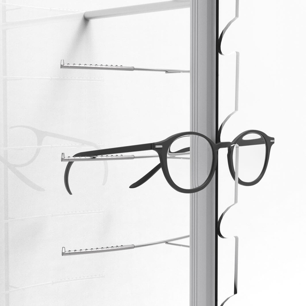 RT wall display, 4 open rods (72), 900x1500x280 mm