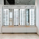 RR wall display, 2 key lockable rods (36), 450x1500x280 mm