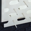Pin Solo panel with oval holes, pins, satinated acrylic