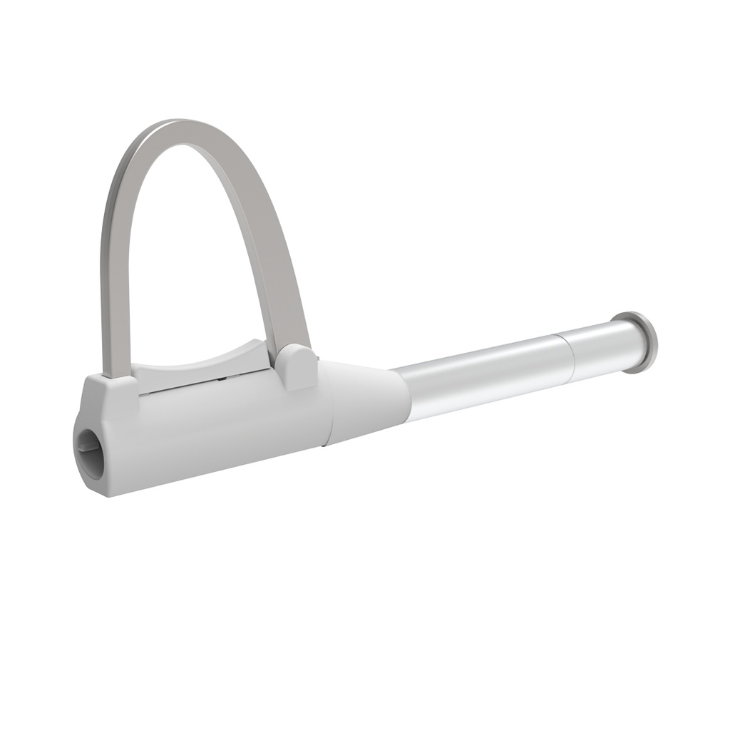 Pin Solo Single Lock panel, rectangular holes, satinated acrylic