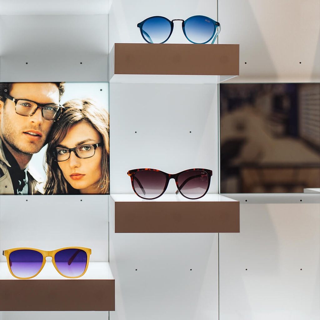 Stripe mirror, 200x200 mm