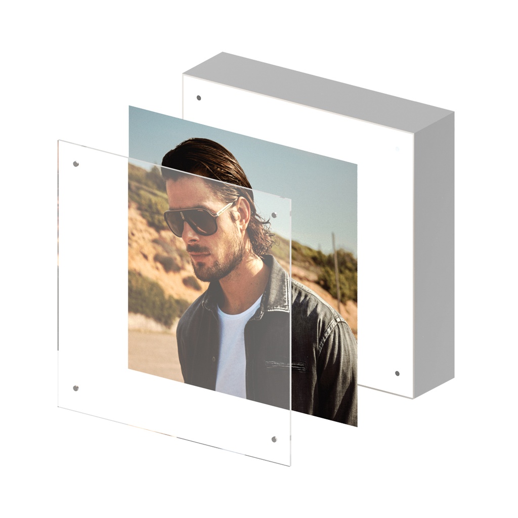 Stripe poster, backlit foil, 200x200 mm