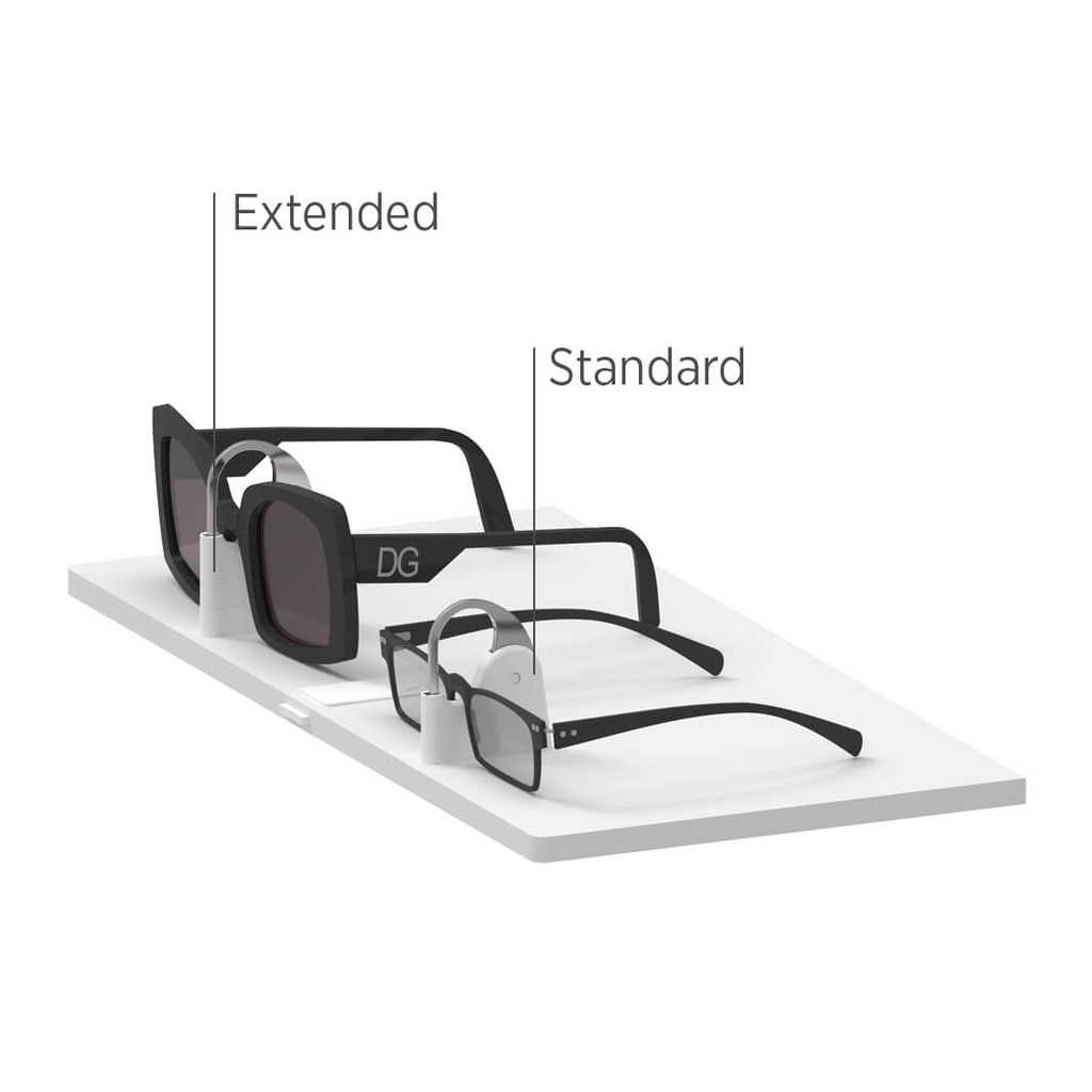 Unilock plate with lockable frame holders, white acrylic