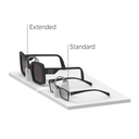 Unilock plate with lockable extended frame holders, white acrylic