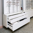 Wall cabinet, 3 drawers, push system, white