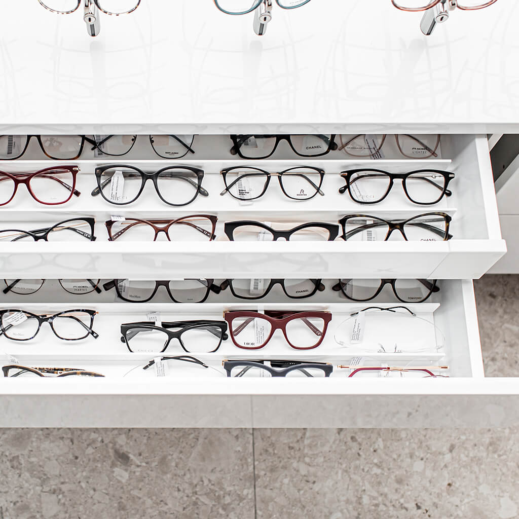 Wall cabinet, 3 drawers, push system, white