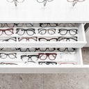 Wall cabinet, 3 drawers, push system, white