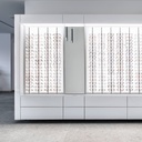 Wall cabinet, 2 deep drawers, push system, white