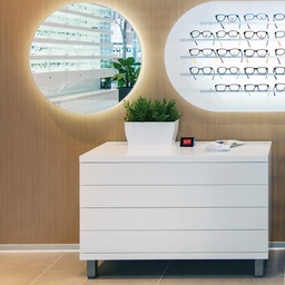 FS cabinet with 4 drawers, push system, white