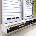 Wall cabinet, 2 shallow drawers with handles, white