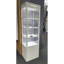 STK display cabinet with doors, 4 shelves and bottom cabinet, 480x1820x400 mm
