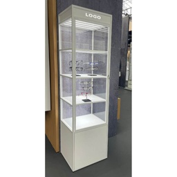 STK display cabinet with doors, 4 shelves and bottom cabinet, 480x1820x400 mm