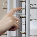 FS display, 3 drawers with handles (50 frames + 50 cases) and 8 rods (144), 1032x1980x400 mm