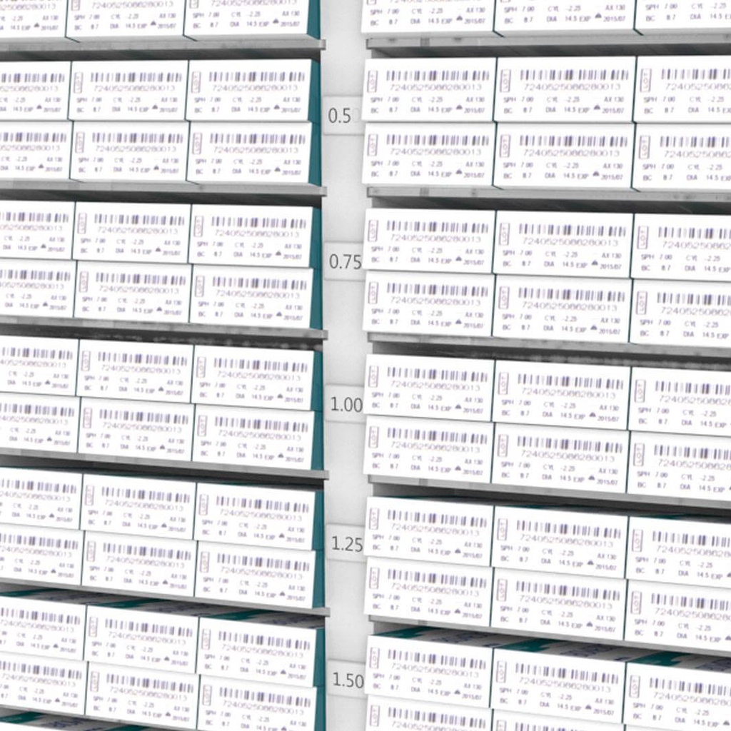 FS display for contact lenses, 2-sided, 739x1471(1971)x423 mm