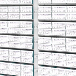 FS display for contact lenses, 2-sided, 739x1471(1971)x423 mm