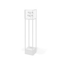 STK pedestal, construction with square base, acrylic box
