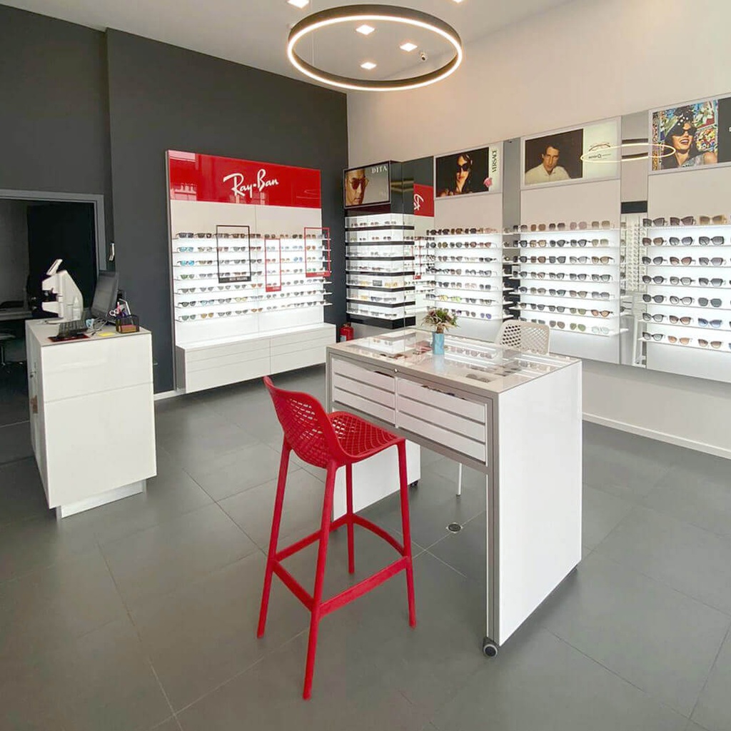 Showcase table with tray(s), acrylic