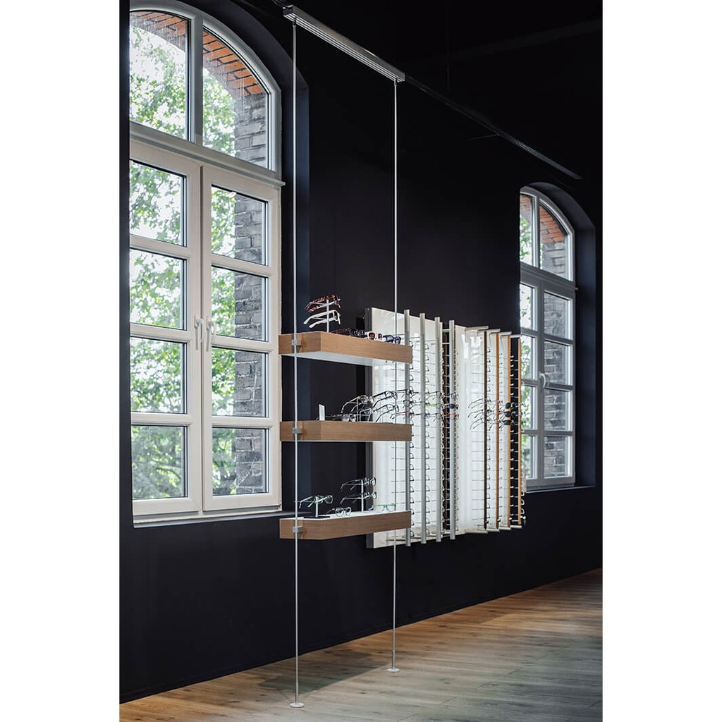 Sky Line Quadro display, 3 LED shelves, 900x1600-4500 mm