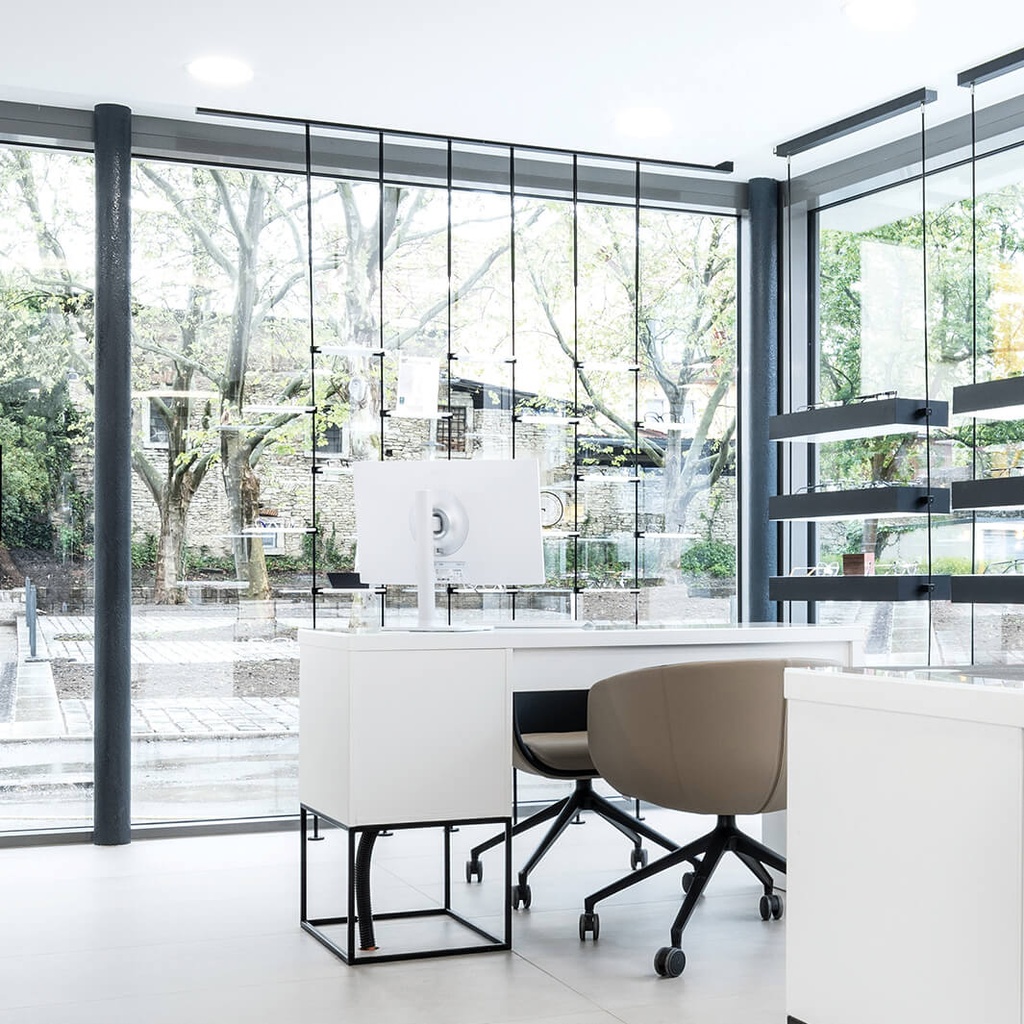 Sky Line Solo display, 4 rods with 15 side shelves, 1000x1600-4000 mm