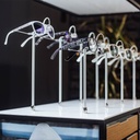 STK display, 8 lockable frame holders, storage, 785x985x400 mm