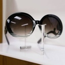 Frame holder, transparent acrylic, aluminium, 90x70 mm