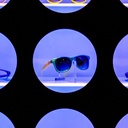 Frame holder, transparent acrylic, aluminium, 90x70 mm