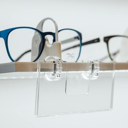 Unilock logo holder, acrylic, paper inserts, 130x60 mm