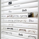 Dual mirror for shelf, acrylic, 150x85x65 mm