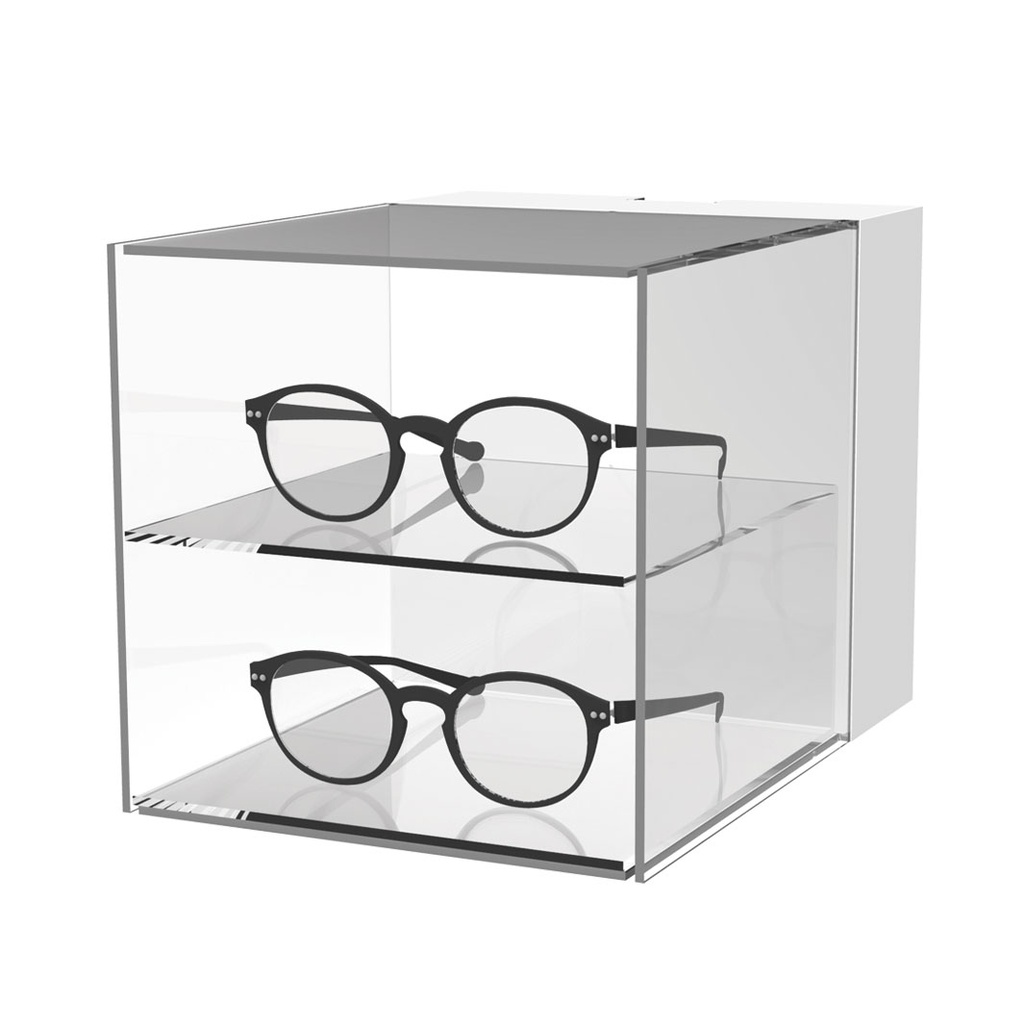 Alea shelf, transparent acrylic, 200x100 mm