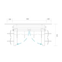 + D3 Dual back storage system, 45 shelves, 900x1500x195 mm, 135 frames/cases