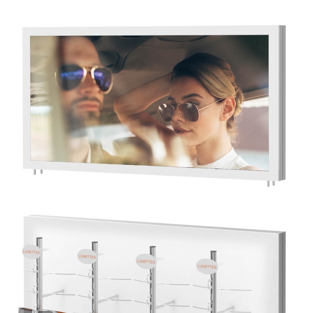 LED advertising panel for wall display, exch. posters