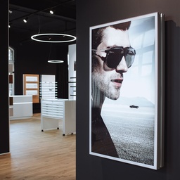 LED advertising panel, exch. posters