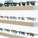 Quadro Single Lock wall display, 7 LED shelves, lockable frame holders