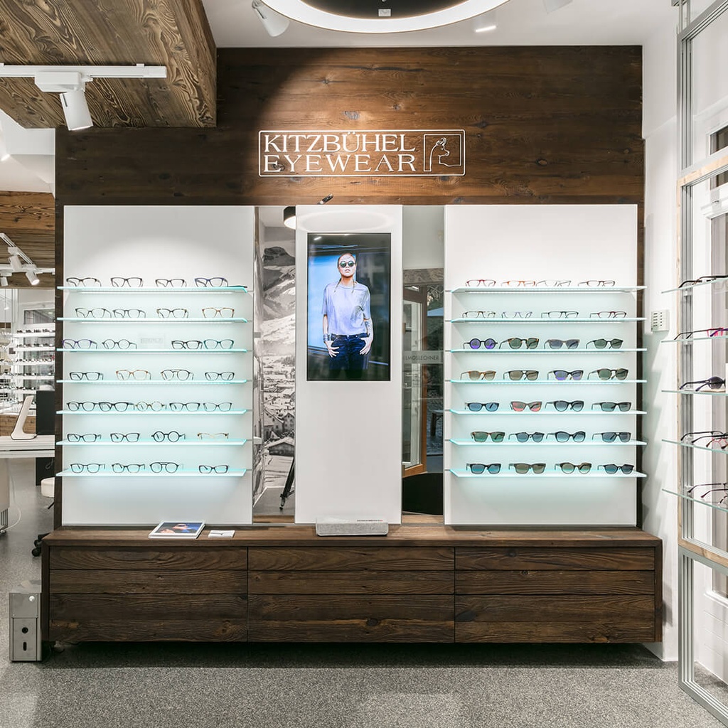 Aura wall display, 7 LED shelves, magnetic