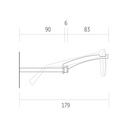 Clear Look aluminium bar with LED, 1 m