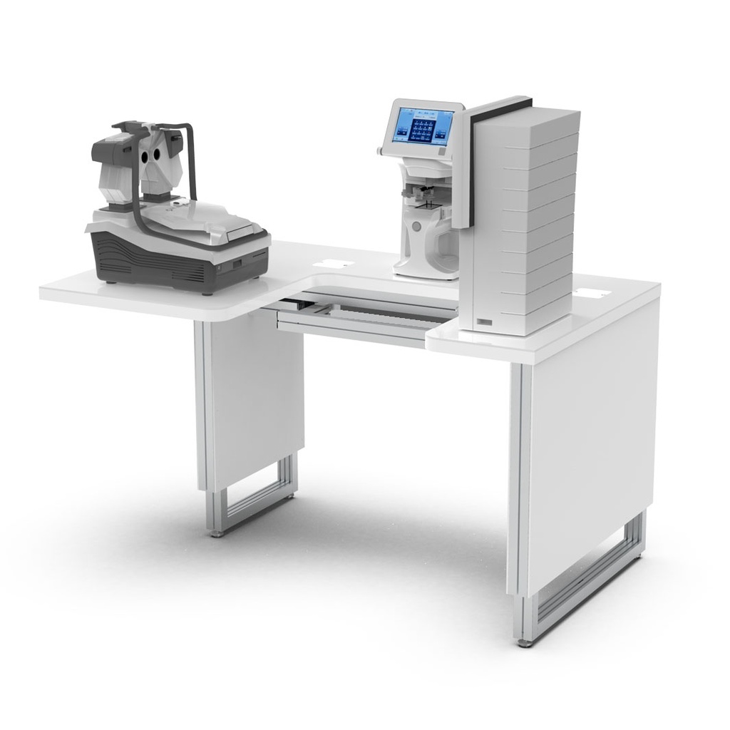 U-shaped electric instrument table, 3 instruments, 1400x700-920x800 mm