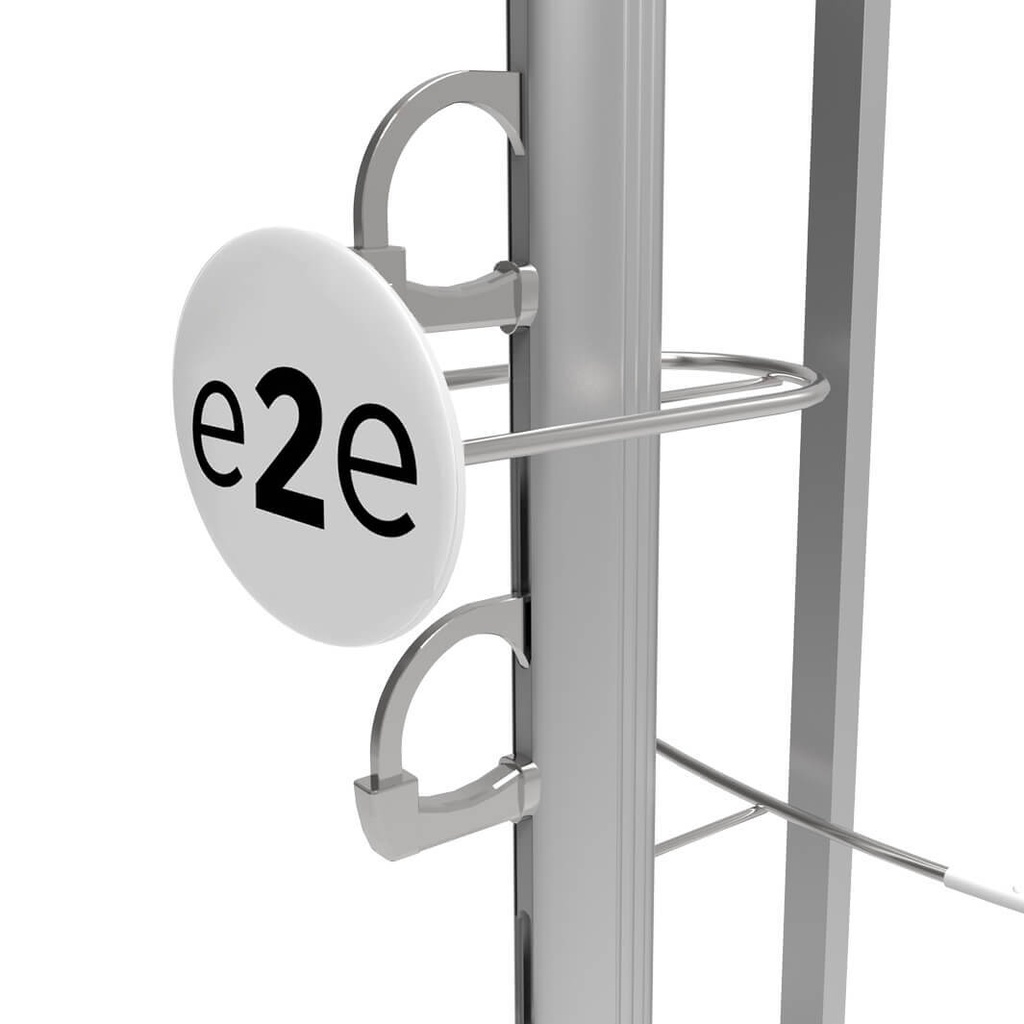 Logo holder for rod, elliptical, 72x58 mm