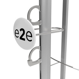 Logo holder for rod, elliptical, 72x58 mm