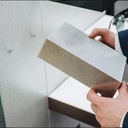 Stripe Single Lock LED shelf, magnetic bottom, 200x200x50 mm