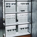 STK Multi Pin FS display, top cap, 128 pins (128), cabinet in oak, 930x2300x400 mm