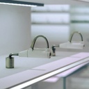 Vivida Single Lock wall display, 10 LED shelves, edge lighting