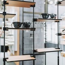 Sky Line Solo display, 4 rods with 15 side shelves, 1000x1600-4000 mm