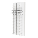 Espositore a parete RR, 3 aste bloccabili con chiave (54 montature), 700x1500x280 mm